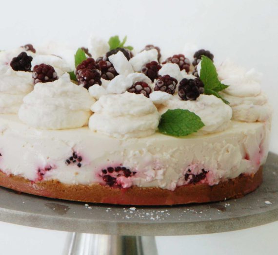 Cheesecake met bramen