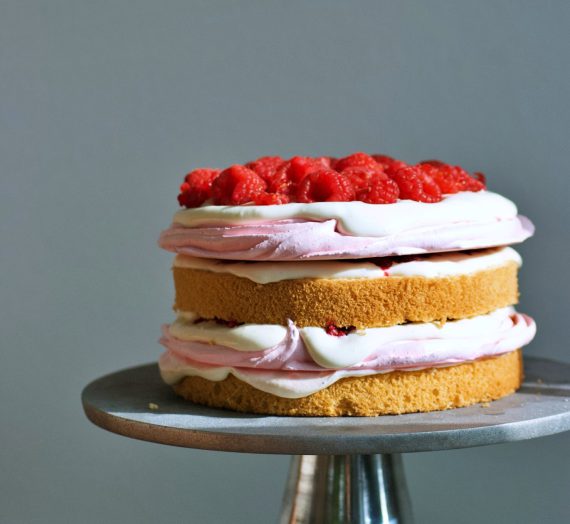 Pretty Pink Meringue cake