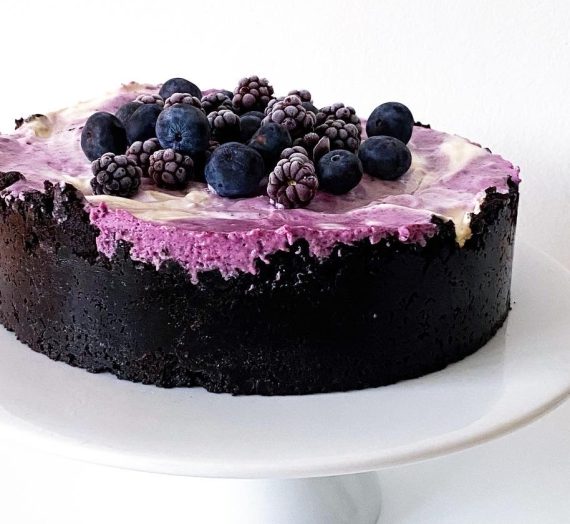 bosbessen oreo cheesecake.
